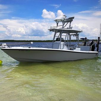 Anchored Charters Guide Service Barker Boatworks 26 Open boat