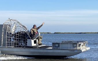 Texas Fins and Feathers Silver Dollar (Airboat) Boat