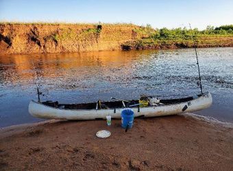Big Cats Fishing Oklahoma , Guide Canoe Boat