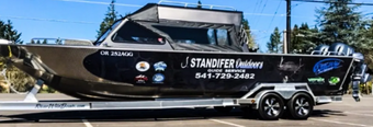 J. Standifer Guide Service River Wild (Aluminum fishing) boat