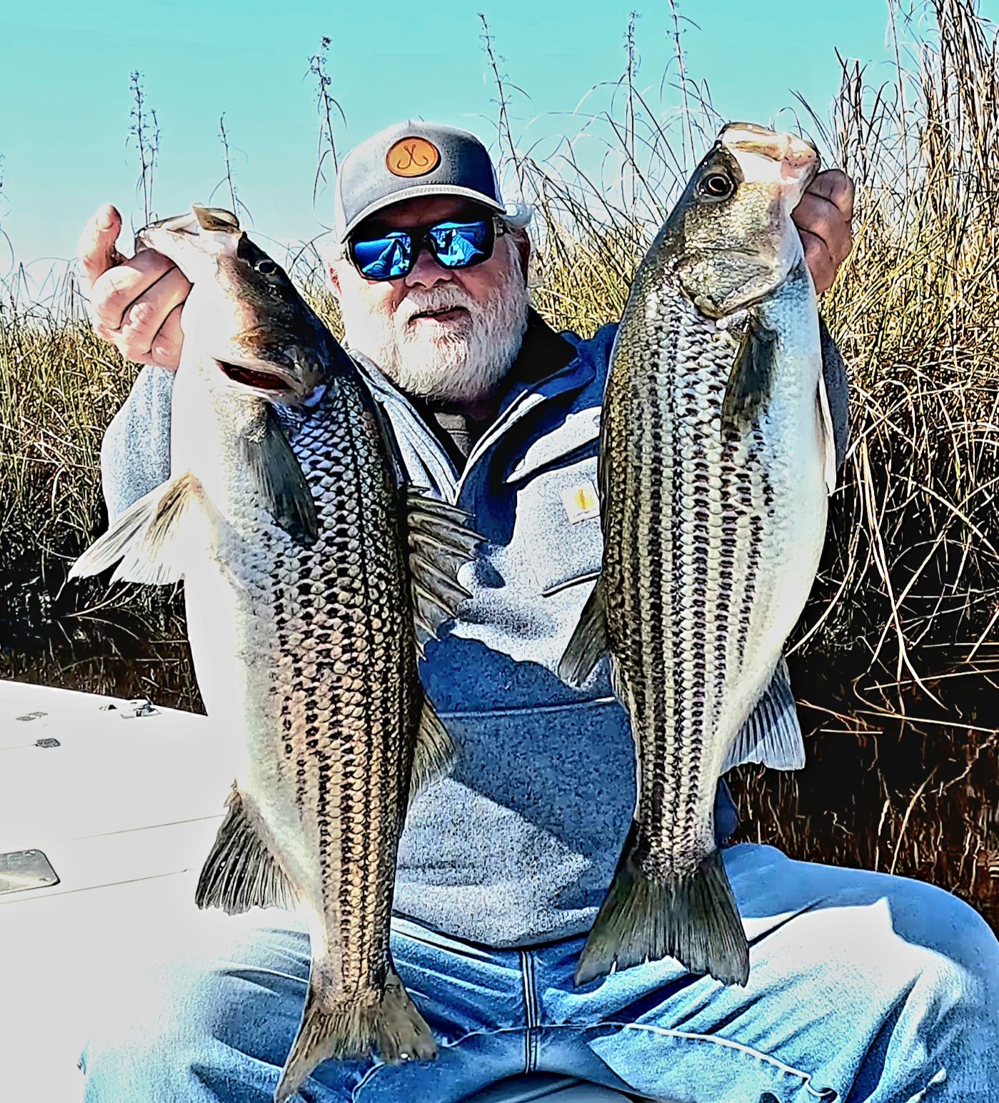 Solid Striped Bass Pair