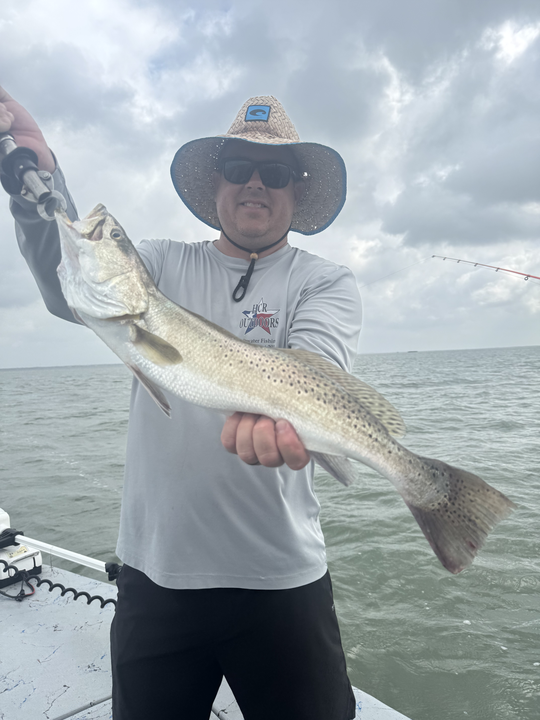 Port Aransas speckled trout showing off those beautiful spots!