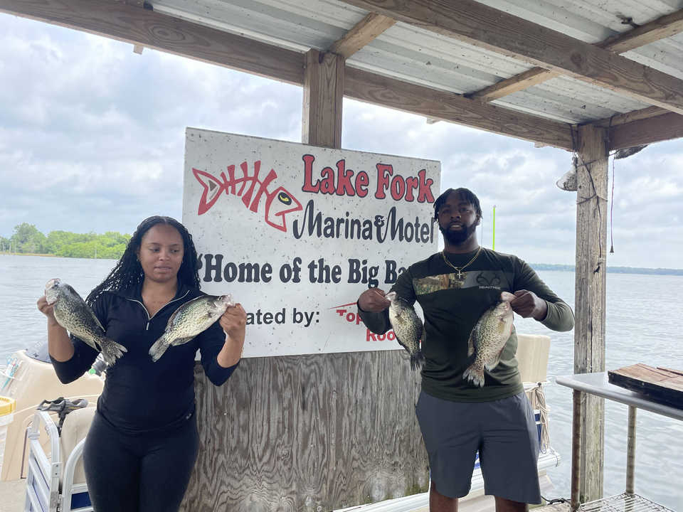 Landed a nice catch of crappie at the lake today!