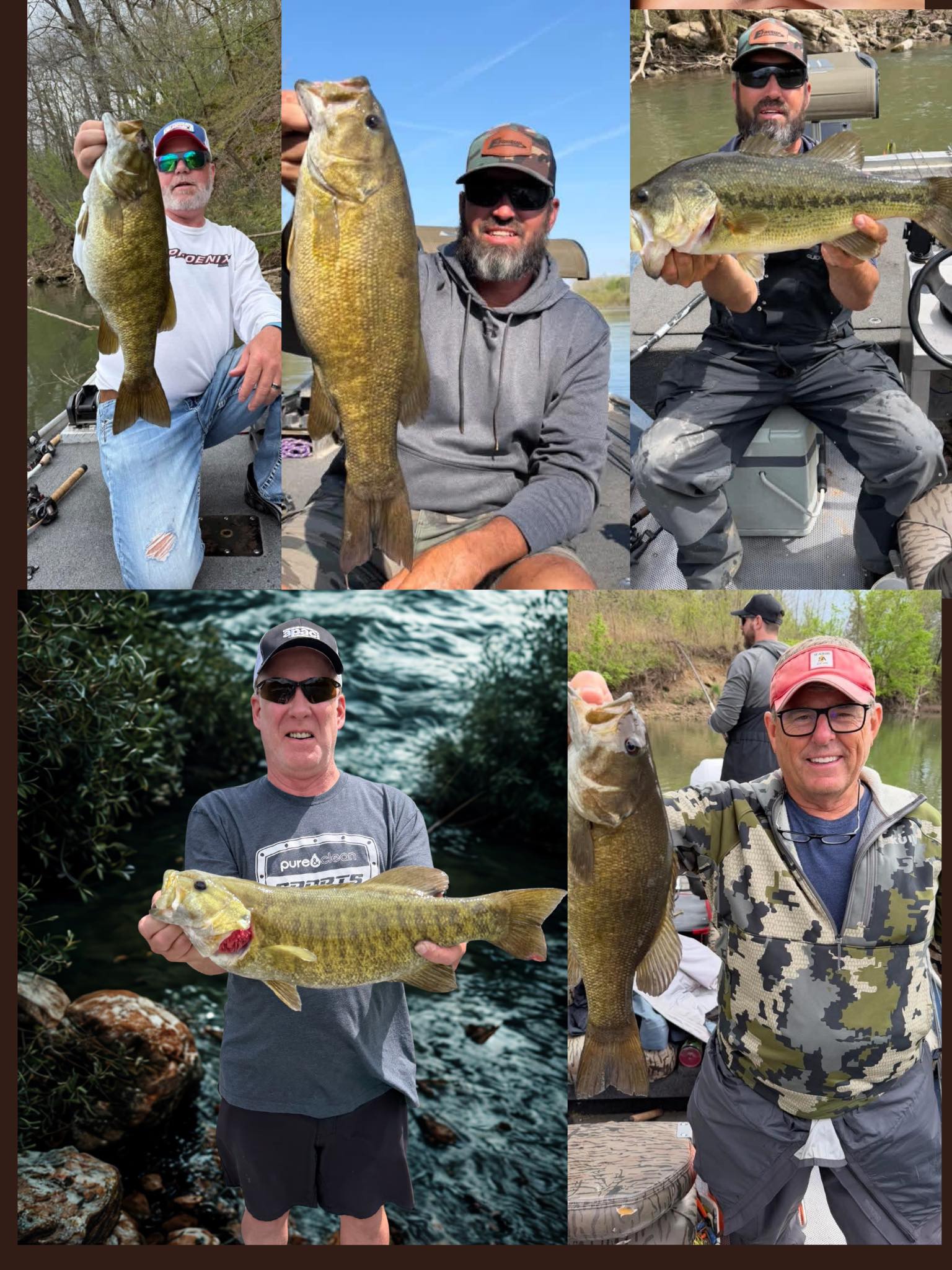 River smallmouth bass lineup