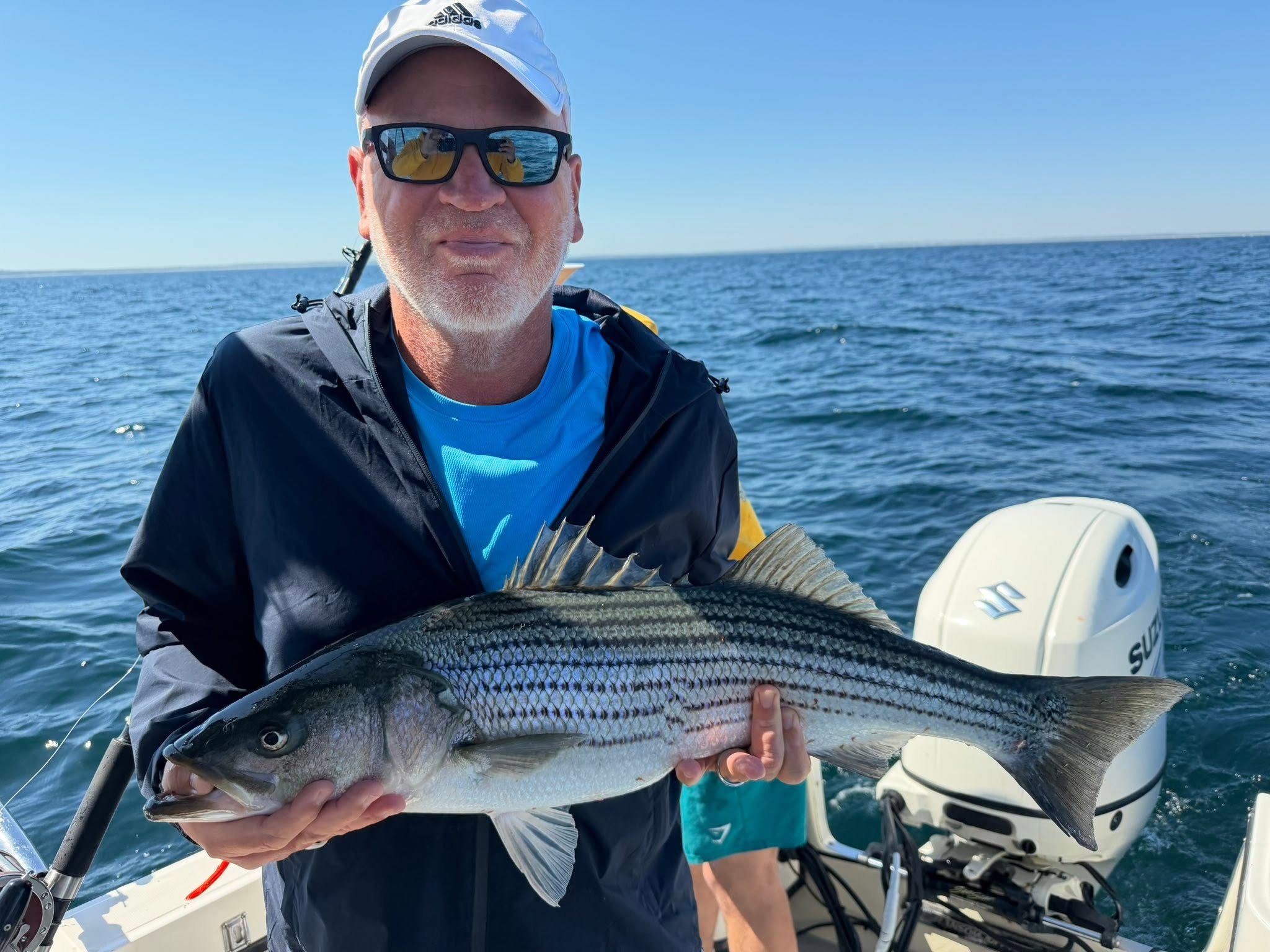 Beautiful Barnstable striped bass makes for perfect catch!