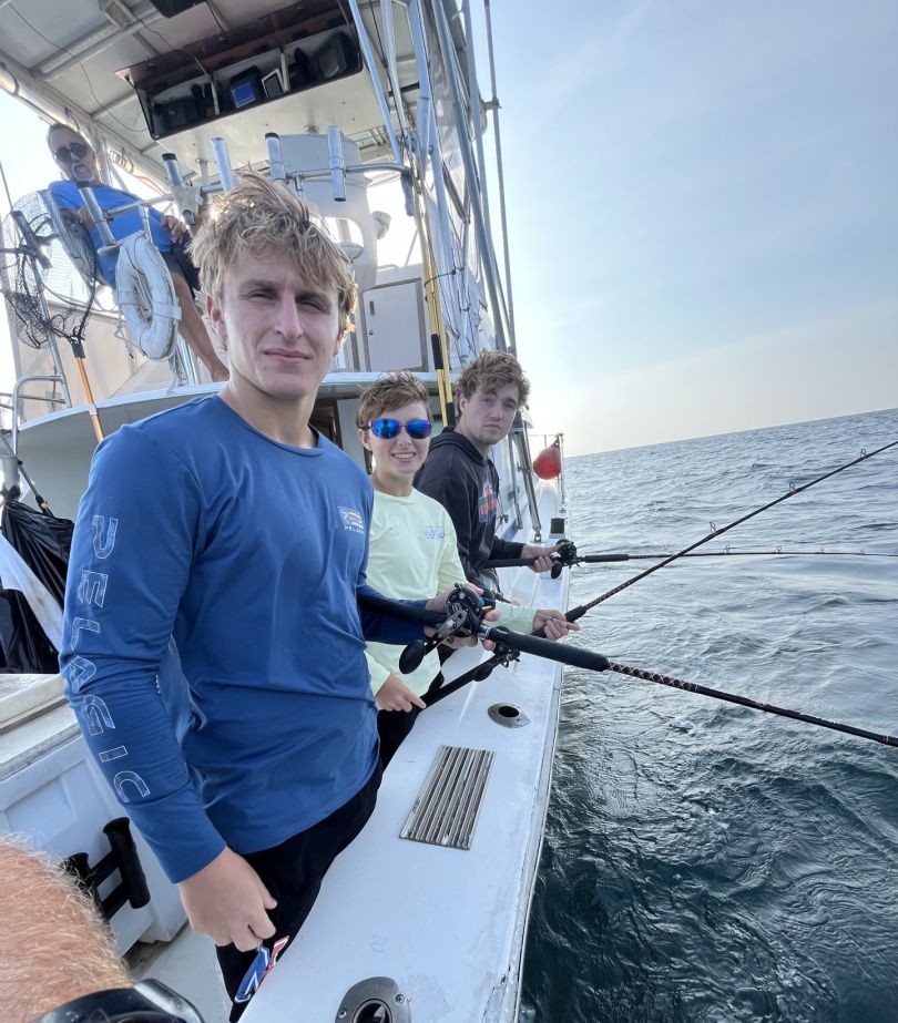 Focused anglers ready for action offshore!