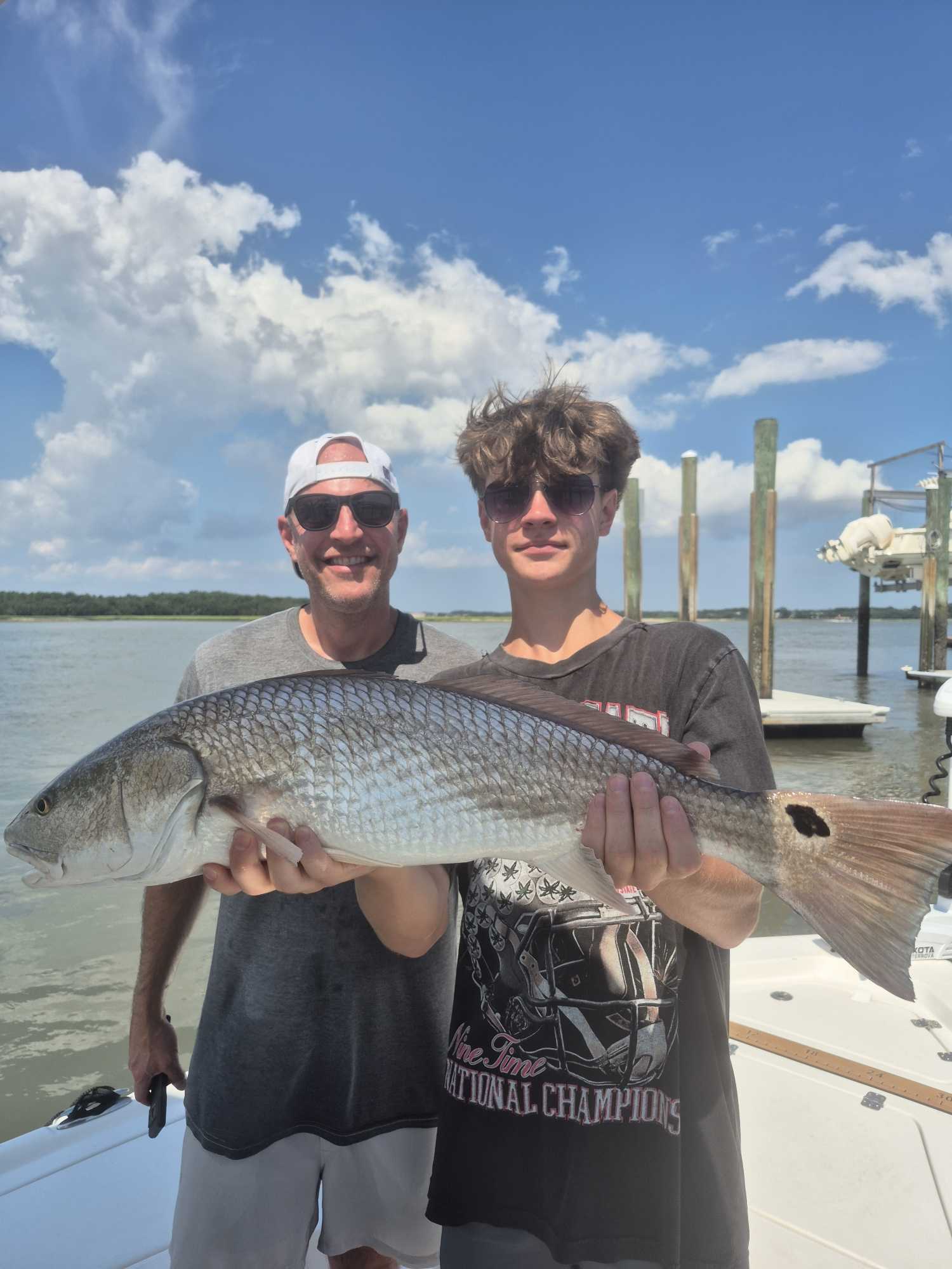 Beautiful Hilton Head redfish making the day complete!
