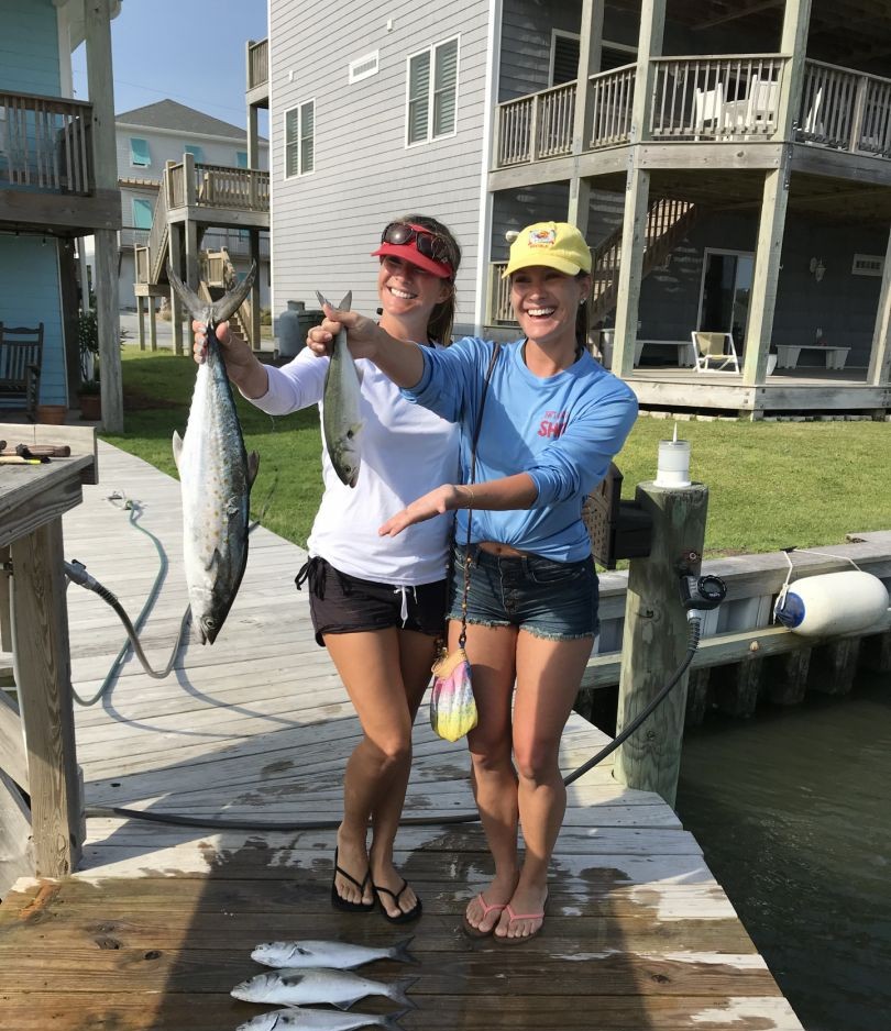 Enjoying productive waters on a fishing trip out of Atlantic Beach, NC.