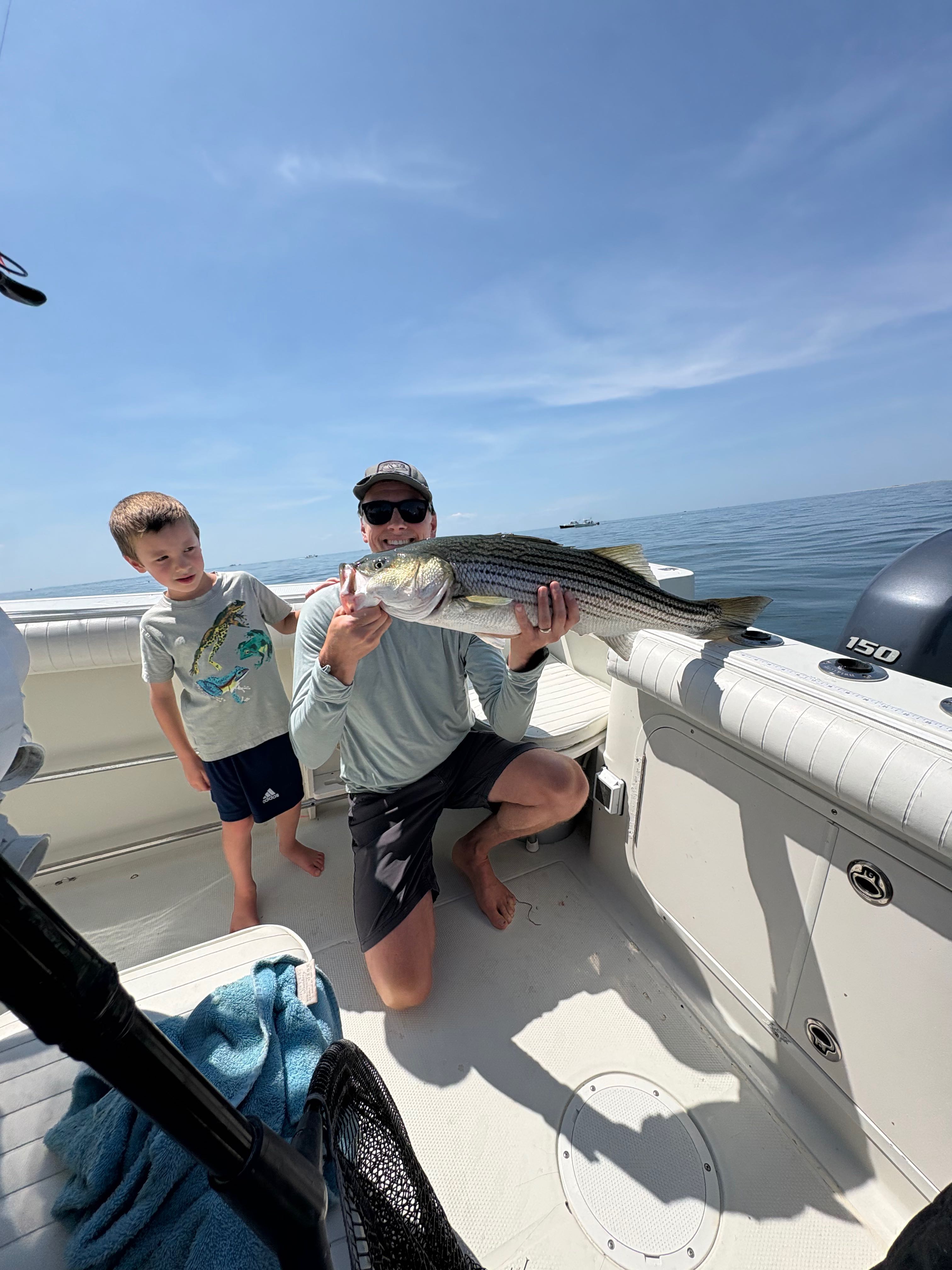 Beautiful East Dennis striped bass makes for perfect day!