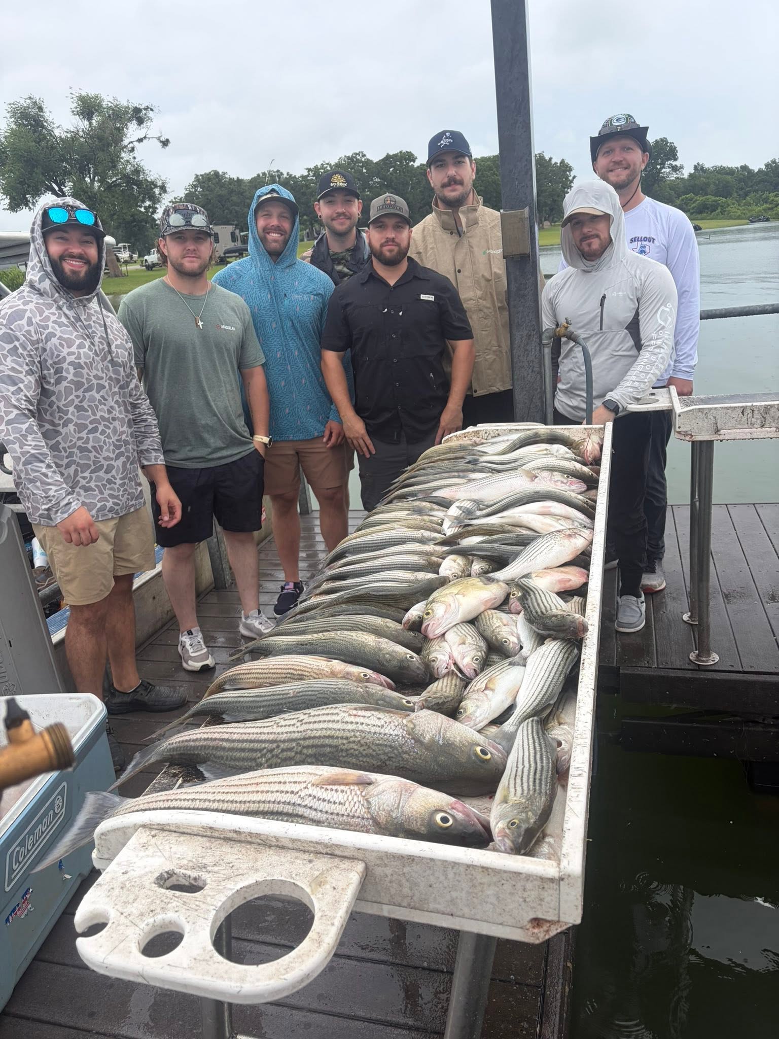 Epic striped bass haul from Kingston OK waters!