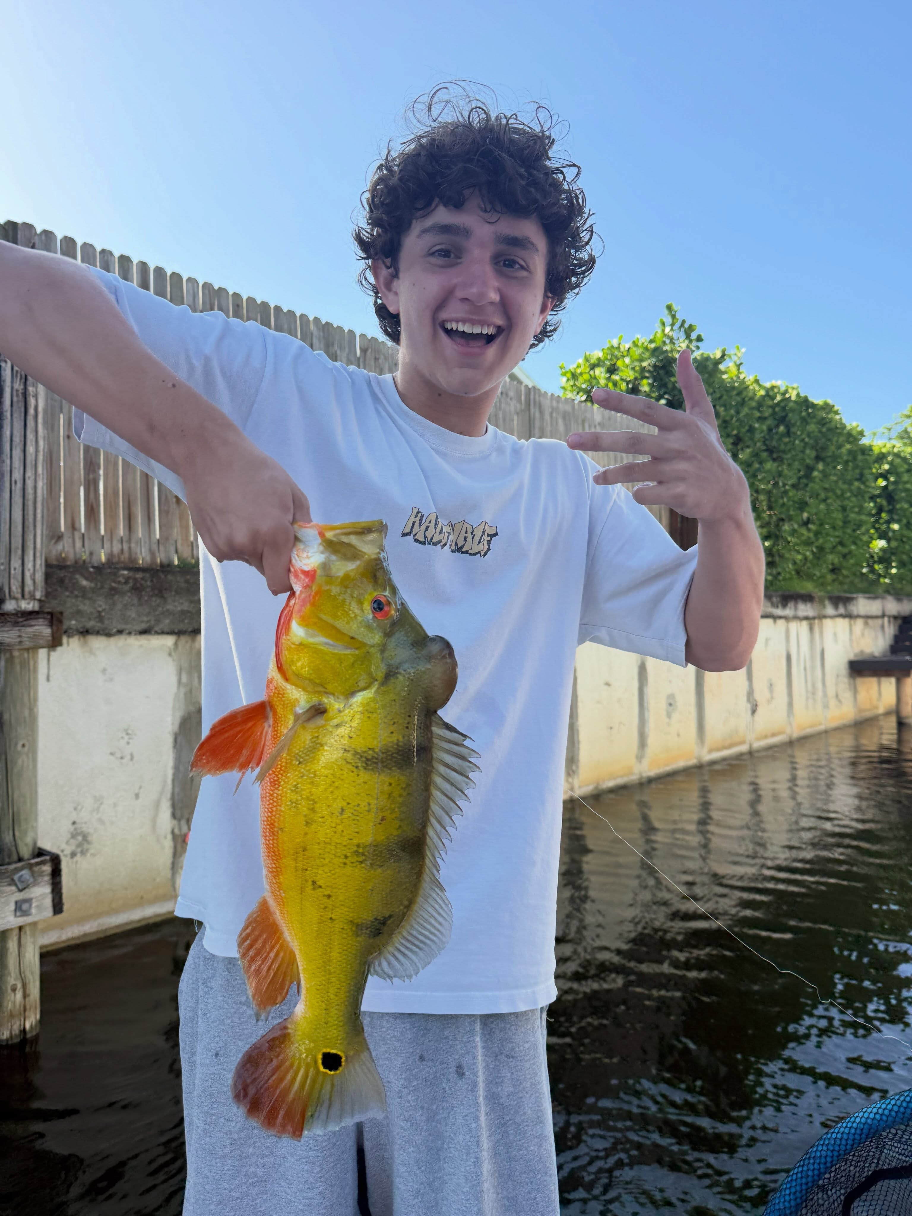 Vibrant Peacock Bass Catch