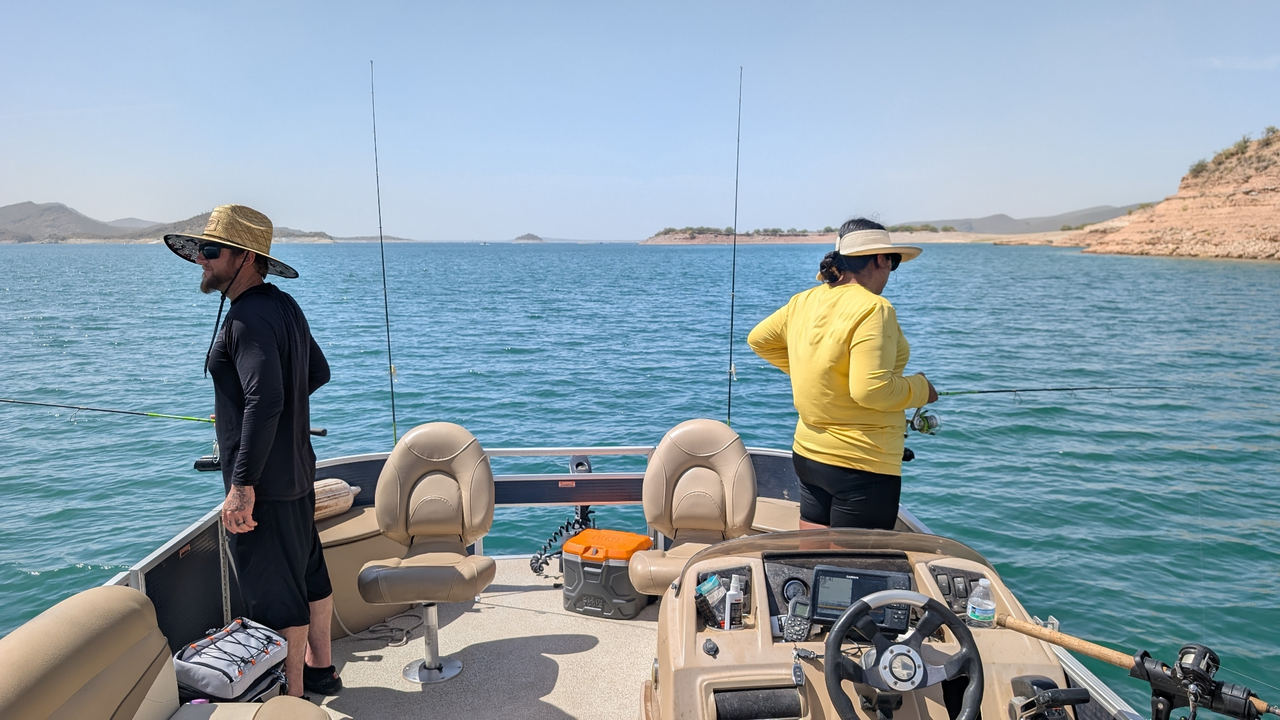 Perfect day jigging and trolling at Lake Pleasant!