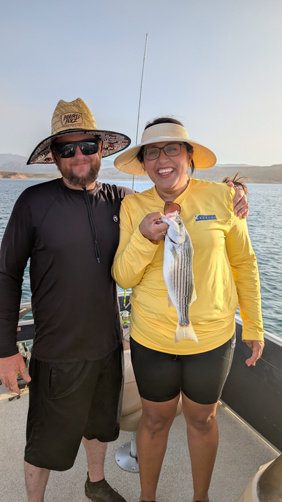 Lake Pleasant striped bass making memories on the water!