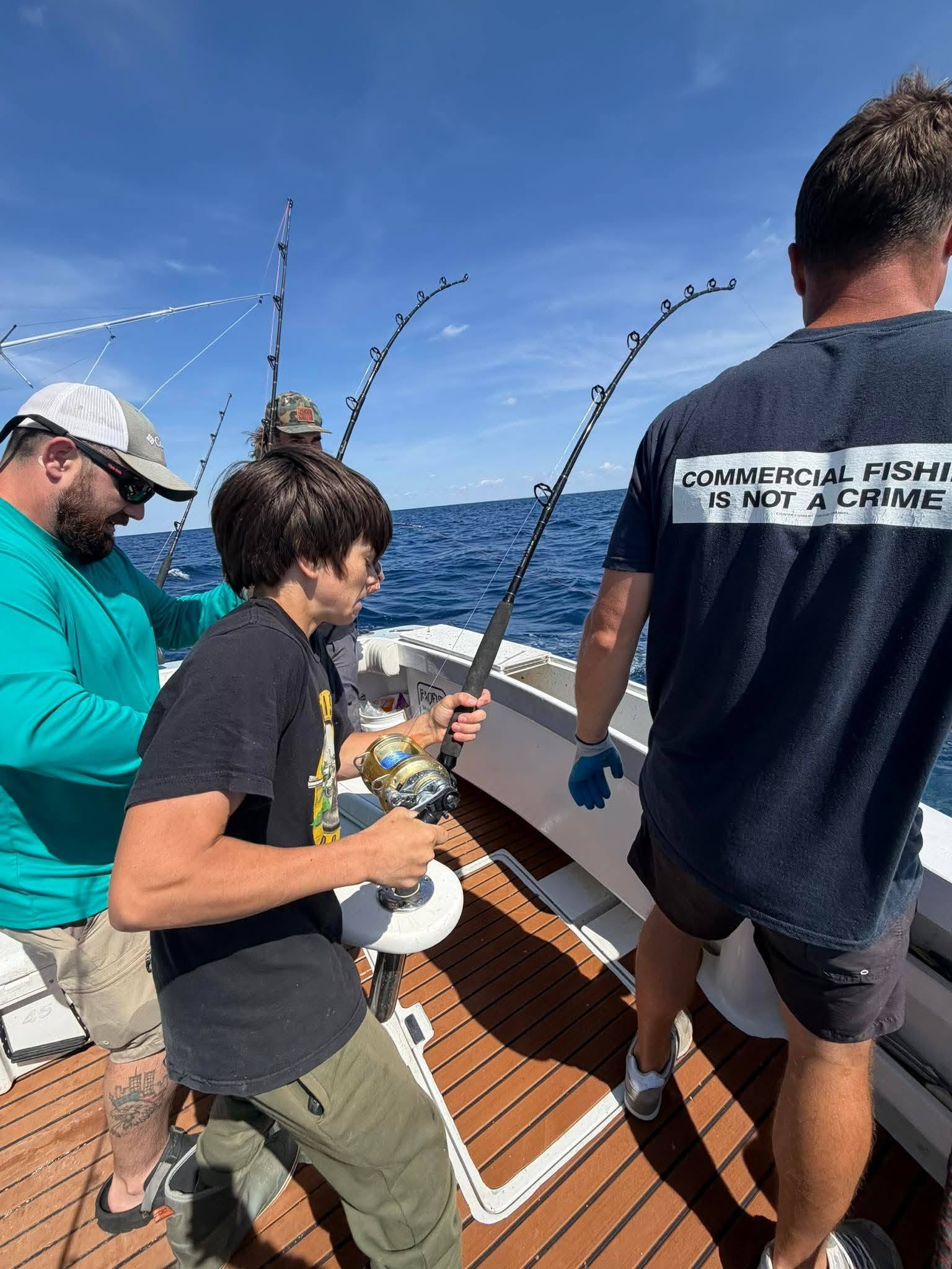 Deep sea fishing action in Sneads Ferry NC!