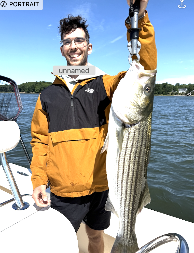 Nice striped bass from Portsmouth NH waters!