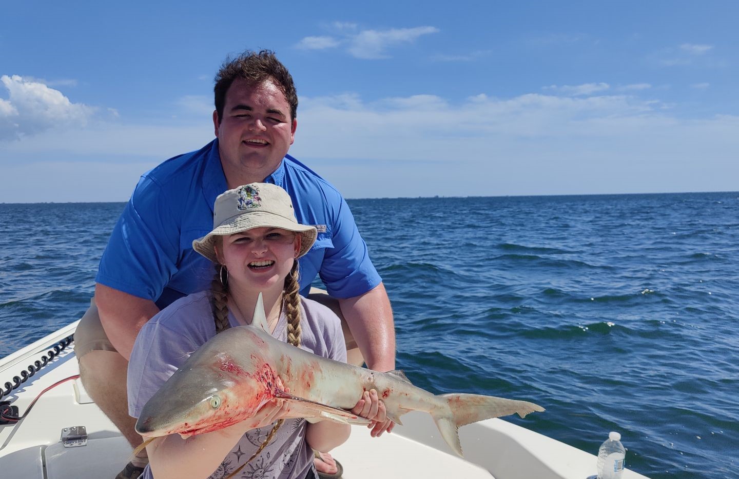 Strong bull shark offshore catch