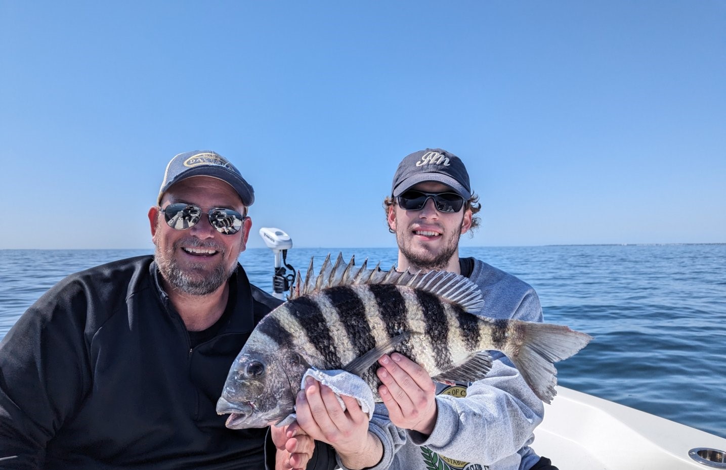 Bold sheepshead saltwater catch
