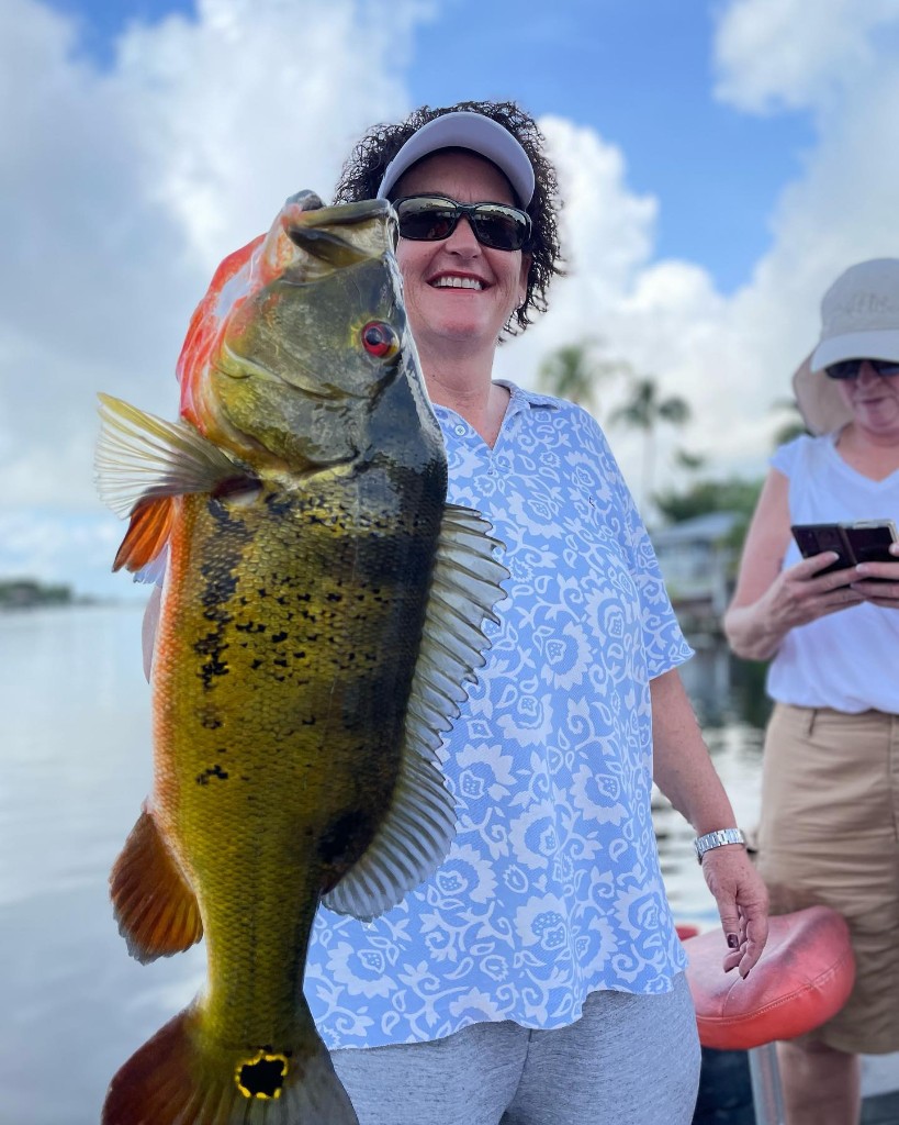 Lake Ida peacock bass fishing