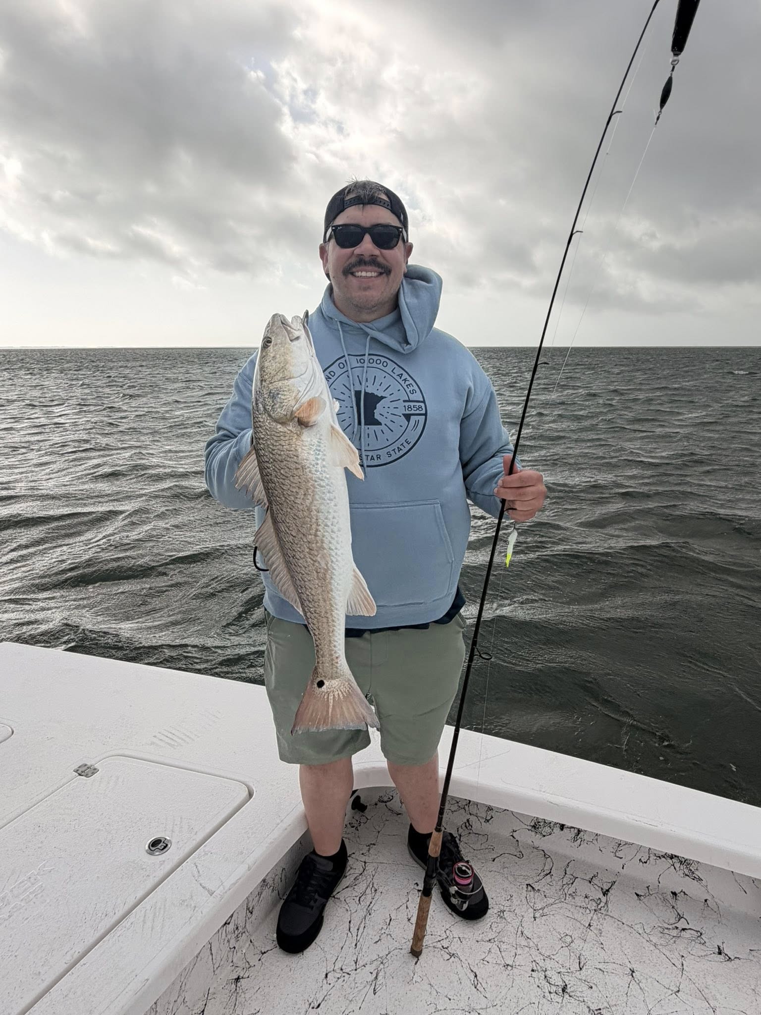 South Padre Island redfish making the day complete!