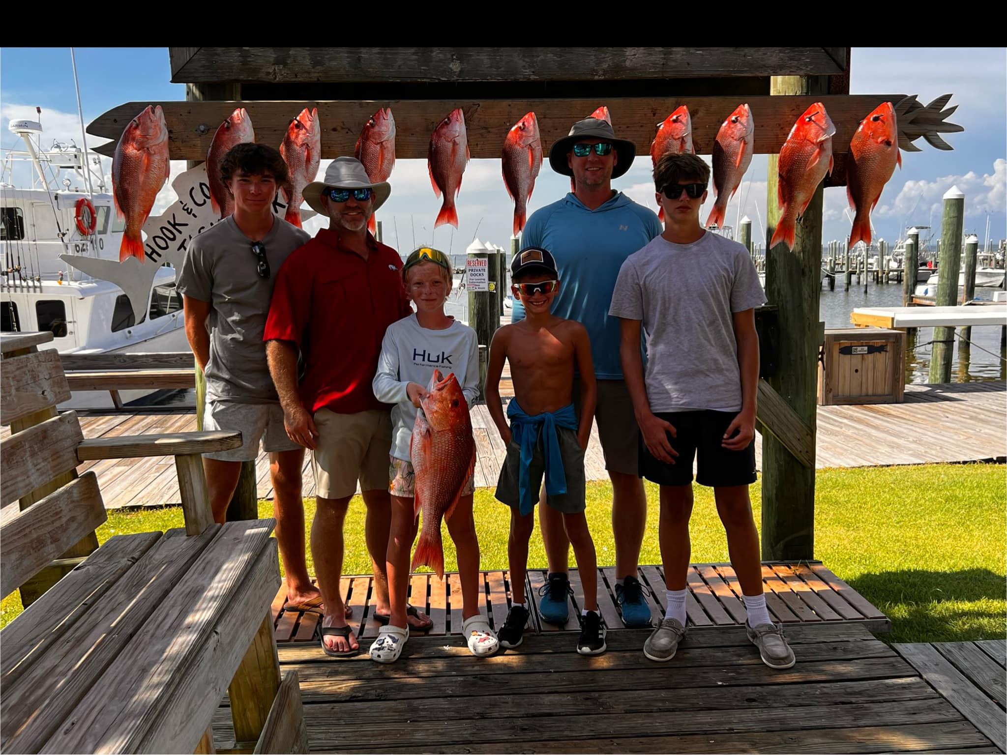 Making waves and catching Red Snapper!