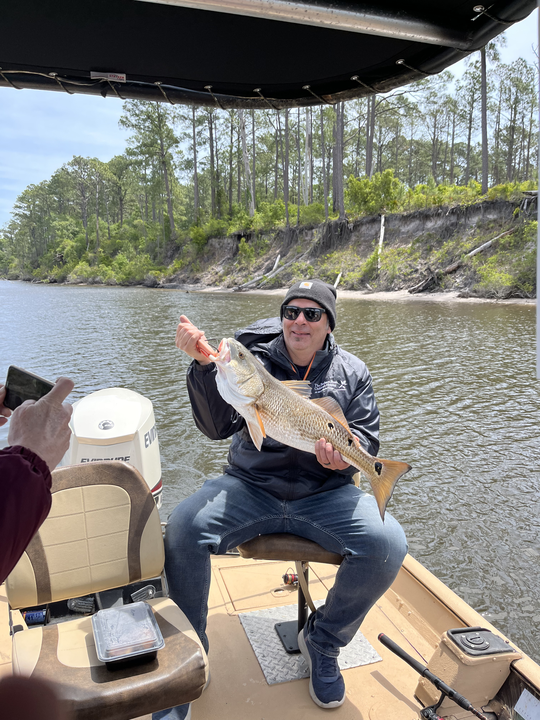 Panama City redfish brought to the boat!