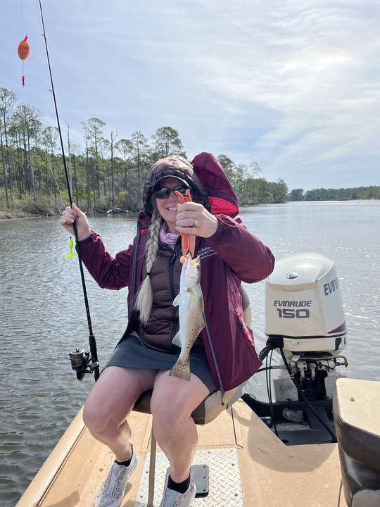 Panama City speckled trout on light tackle!