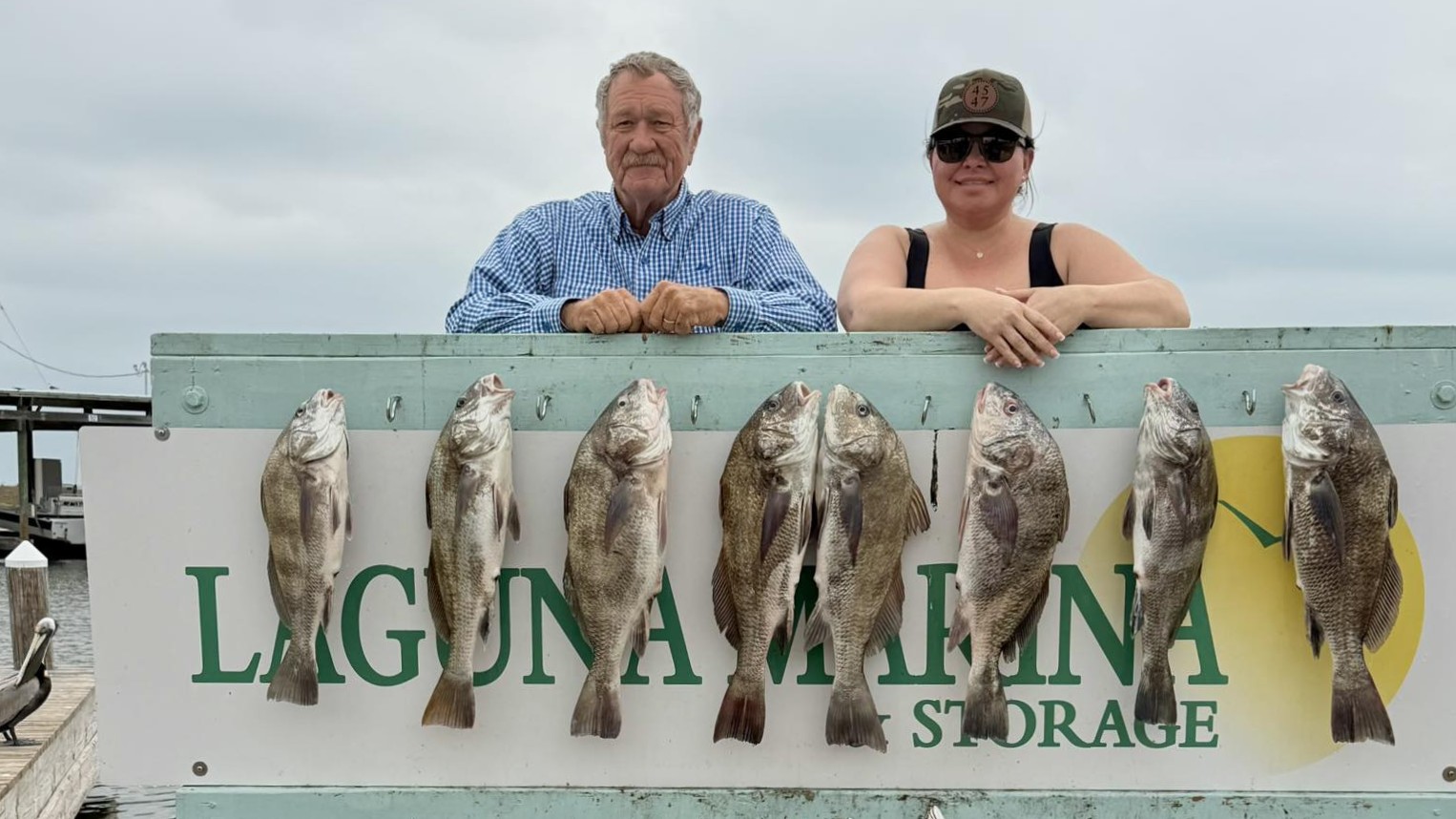 Corpus Christi black drum filling up the boat!