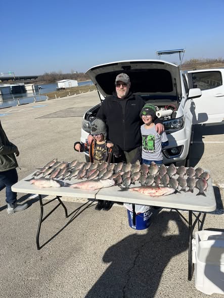 Reel in the moment while fishing on Lake Lewisville.