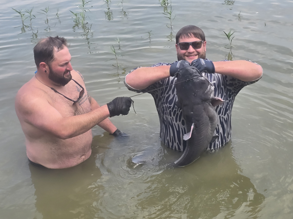 Monster Lake Tawakoni blue catfish landed with heavy tackle!