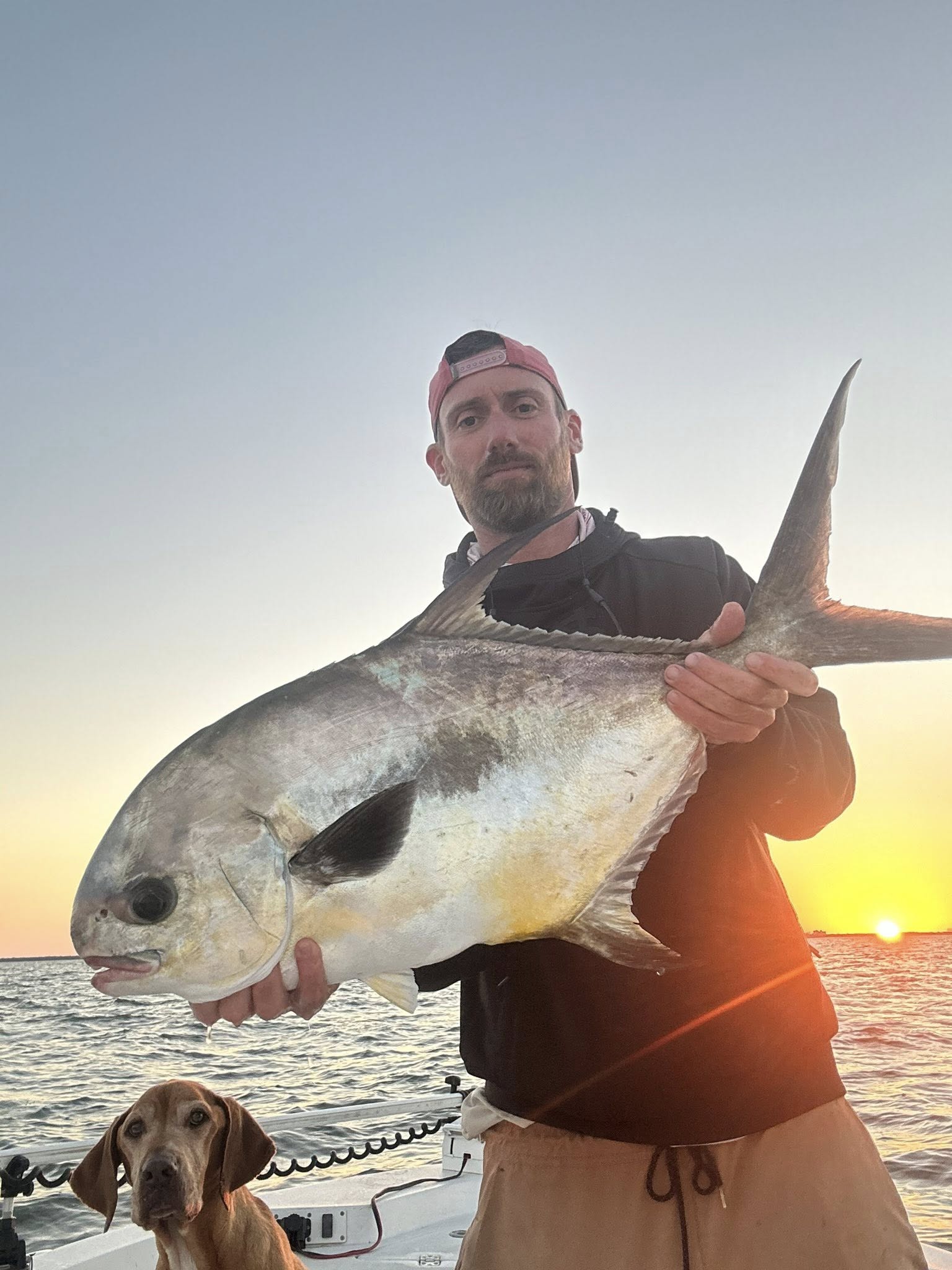 Tampa Bay fishing charters – Permit catch at sunset