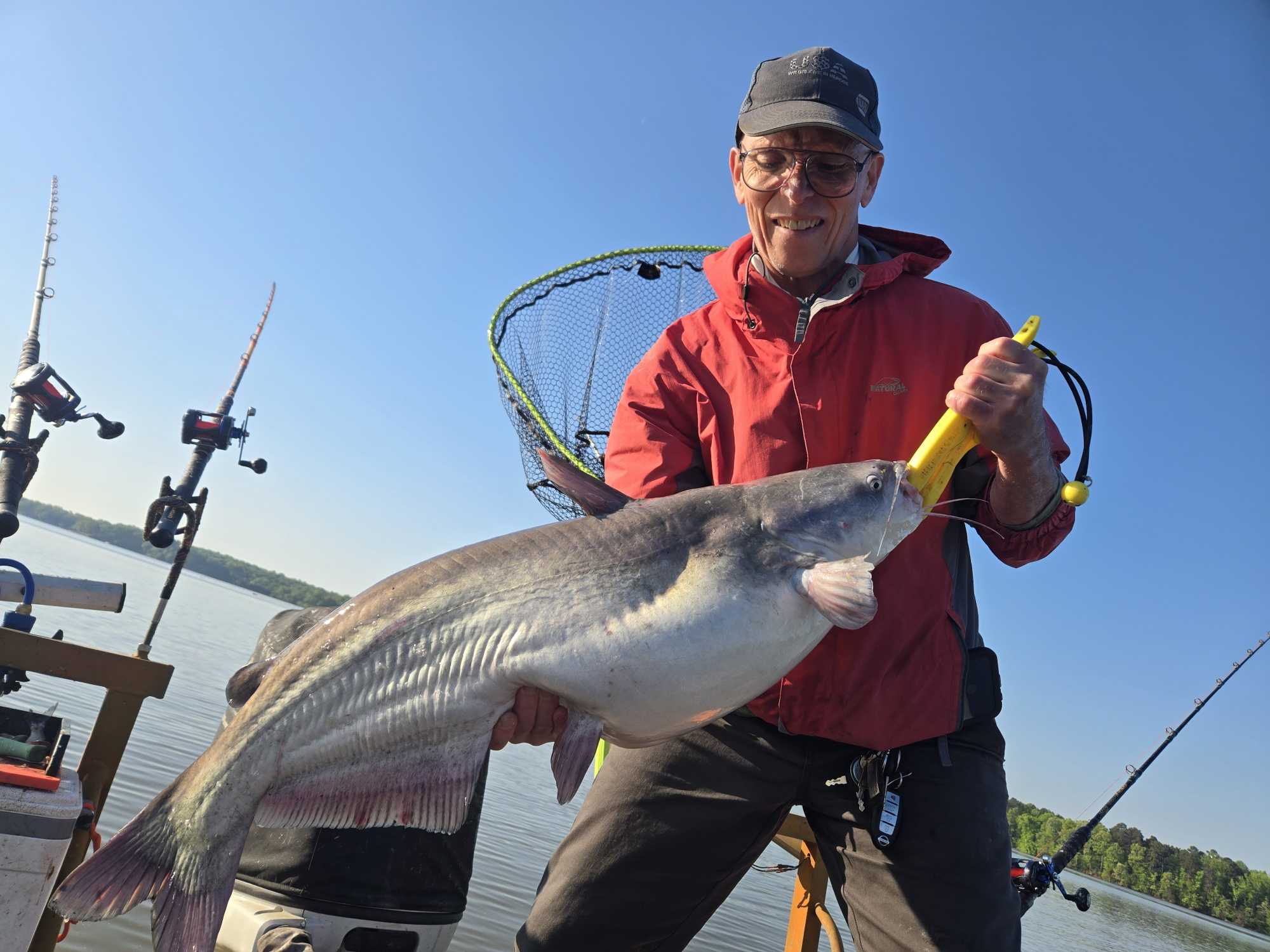 Monster blue catfish landed in Mocksville NC waters!