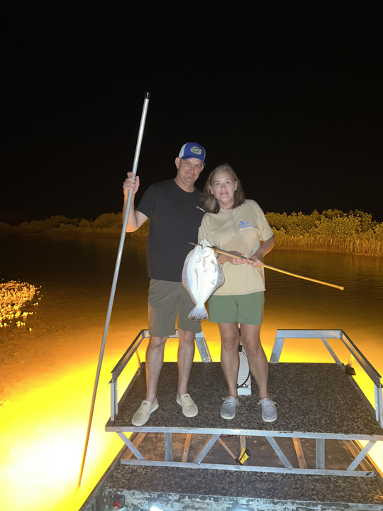 Exciting night on the water at Vilano Boat Ramp! Despite the rain, we had an adventure bringing in this catch.