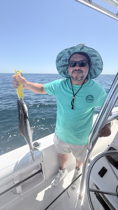 South Florida cobia caught using deep sea jigging techniques.