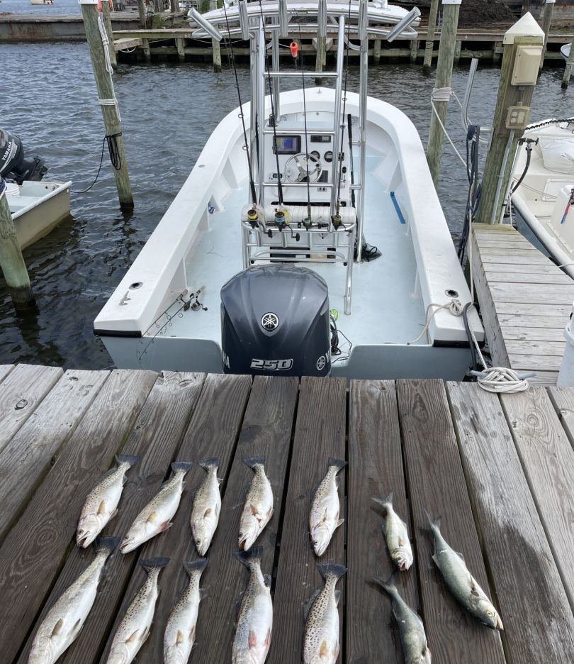 Successful day targeting Speckled Trout in Wanchese.