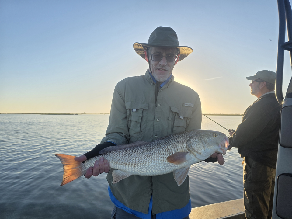 Port Aransas redfish crushing the light tackle drift!