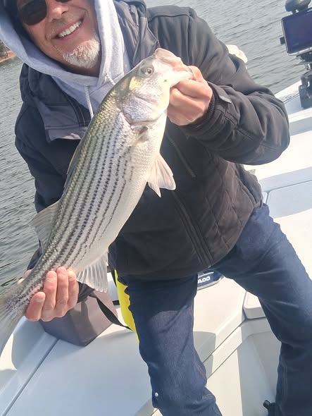 Reeled in a Striper with clean pattern! - Lexington, SC.
