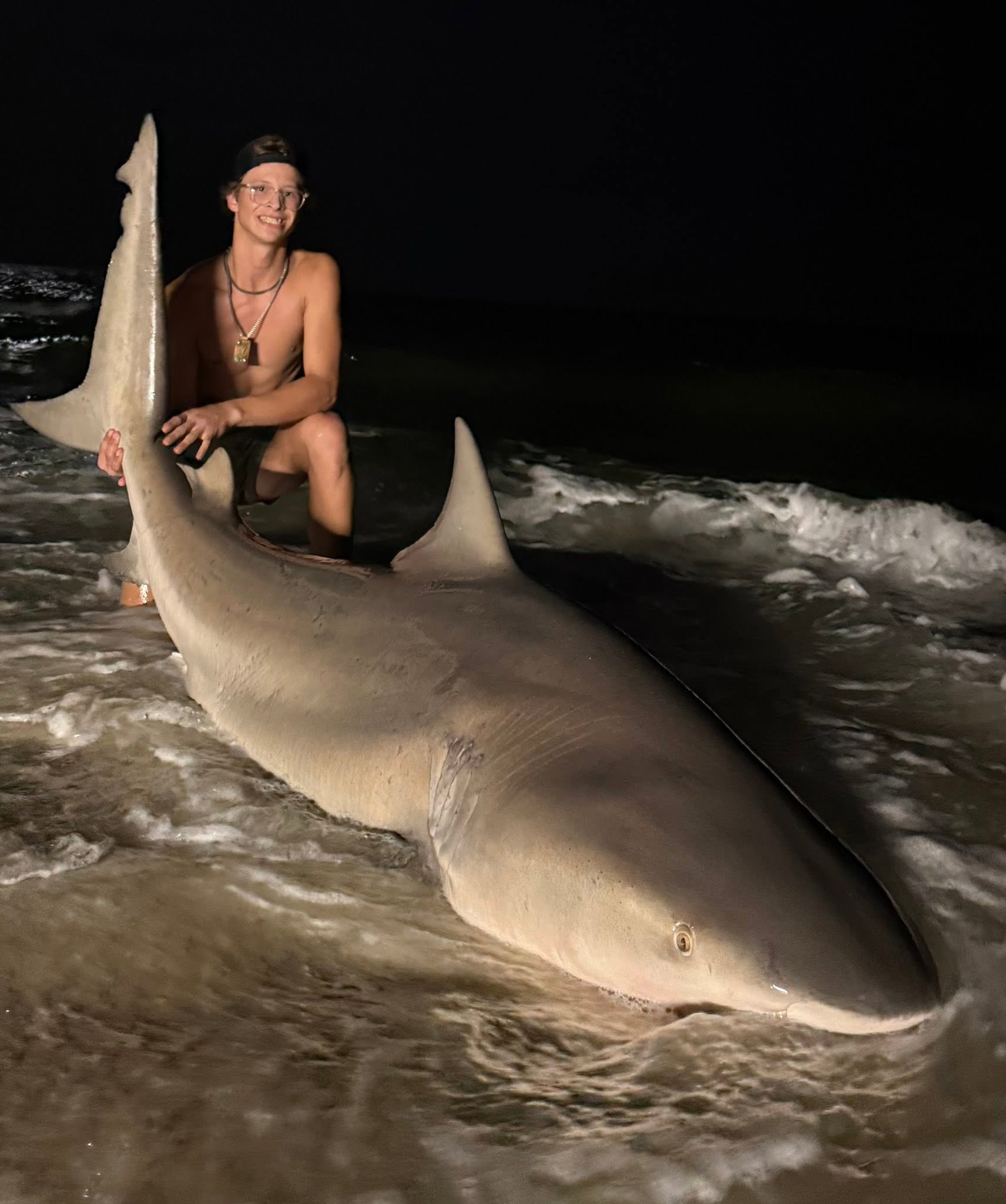 Impressive Night Bull Shark Catch