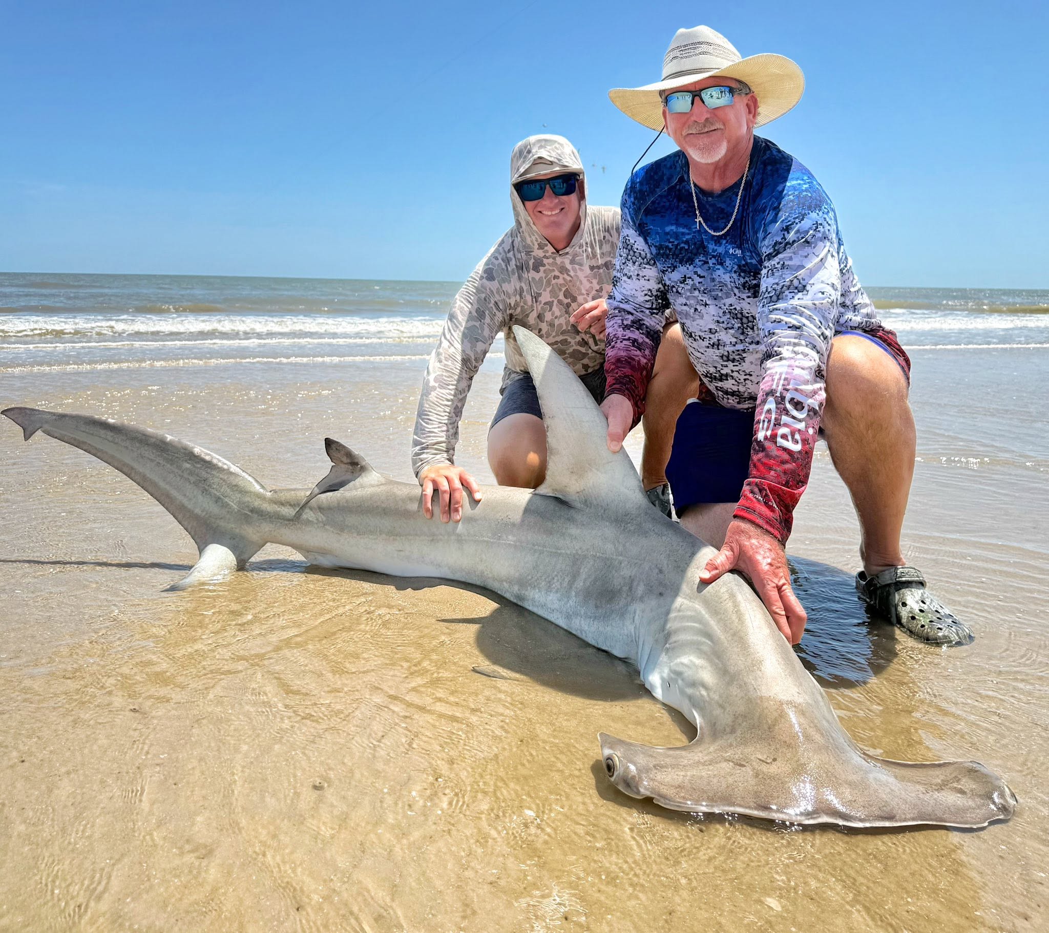 Memorable Hammerhead Shark Catch on the Beach