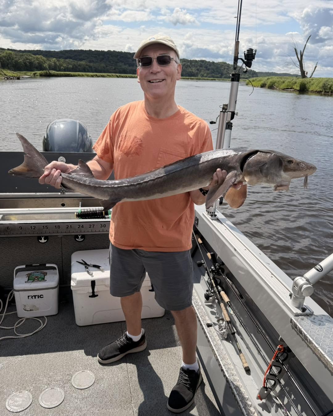 Beautiful Lake Sturgeon caught in Stillwater MN!