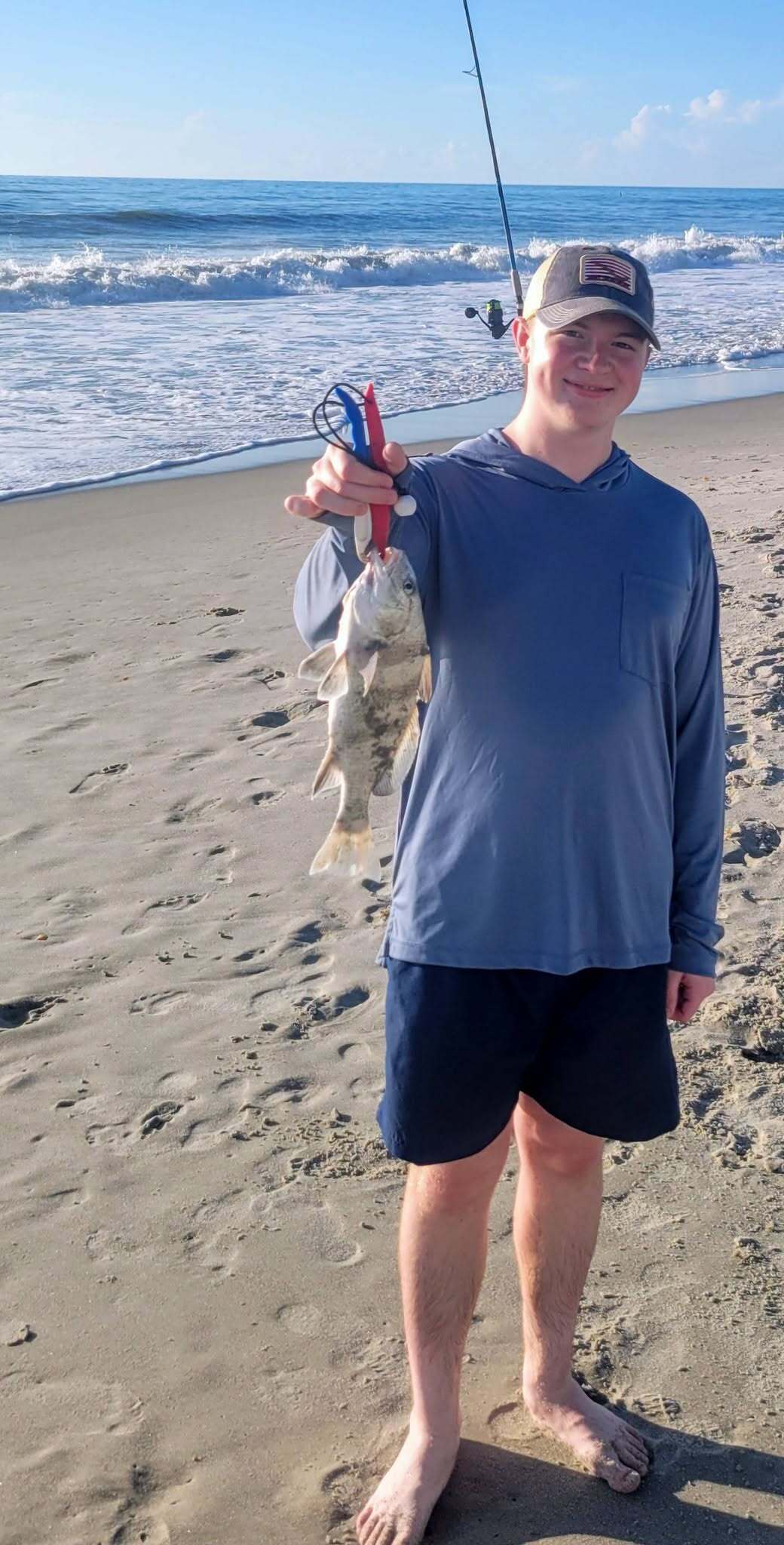 Proud Black Drum Surf Catch
