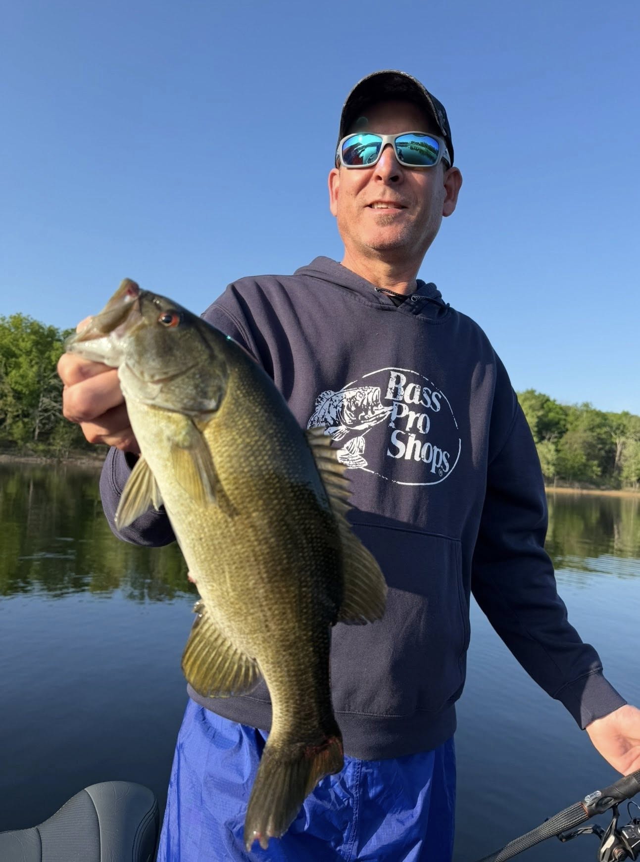 Quality largemouth bass lake catch
