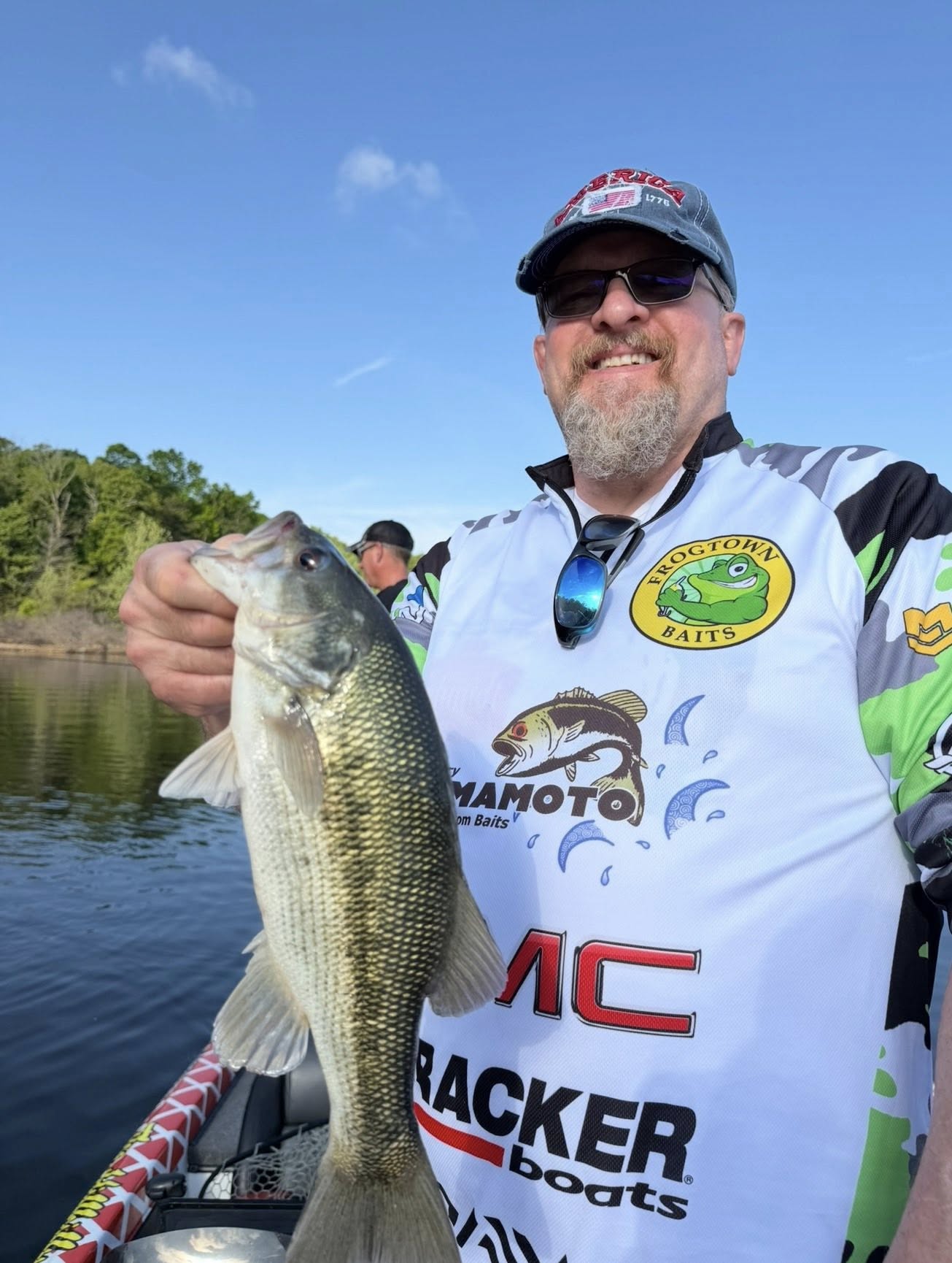 Solid largemouth bass lake catch