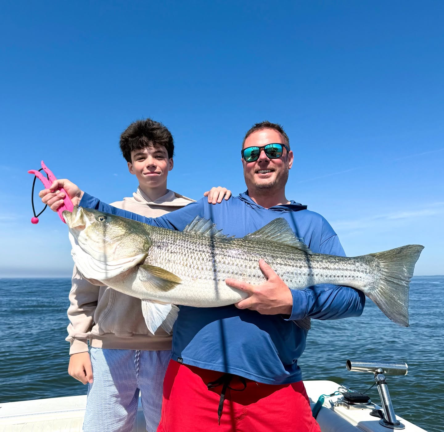 Nice striped bass from Port Monmouth Road NJ!