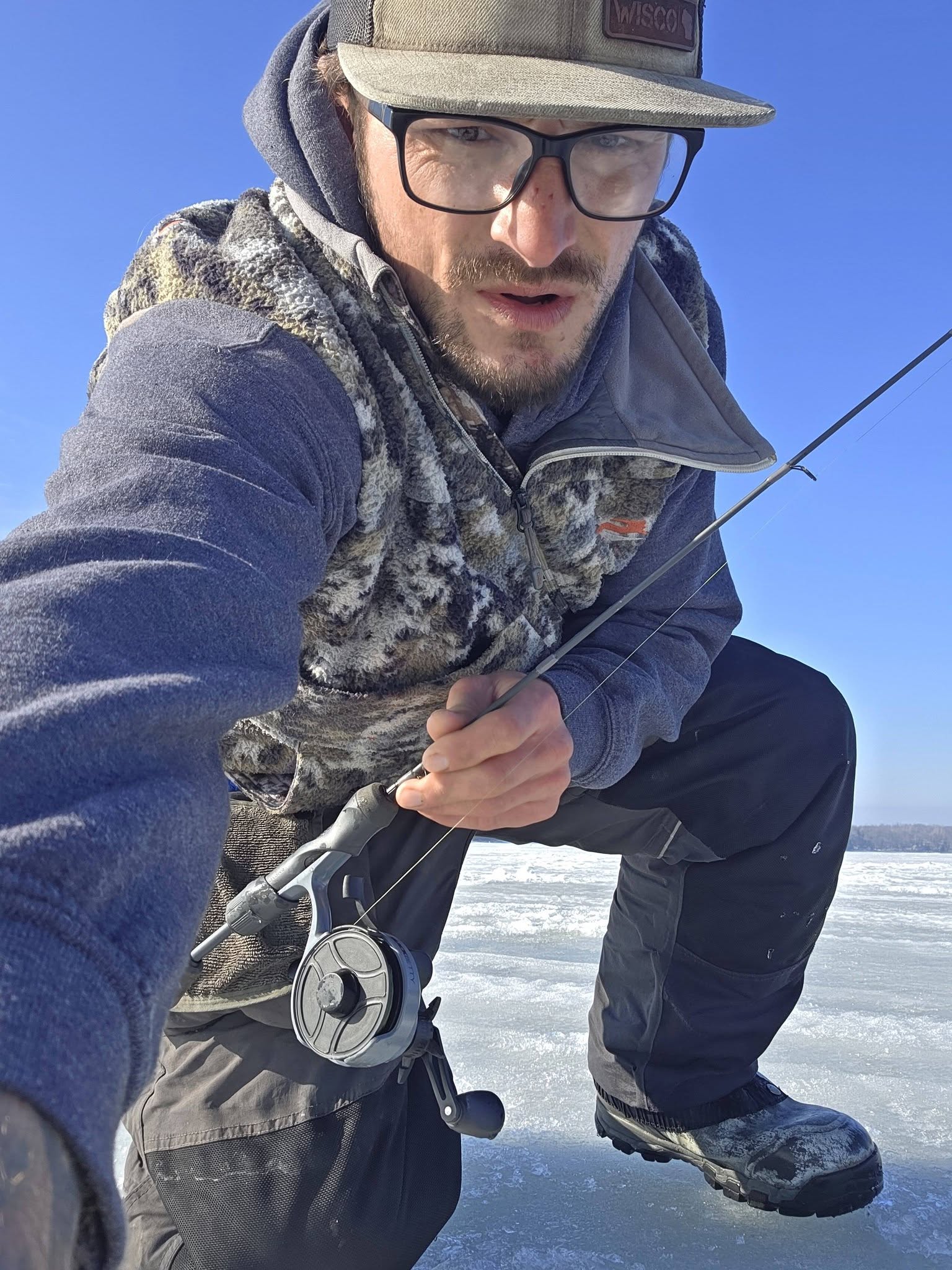 Ice fishing adventure in Mosinee—cold weather, great catches