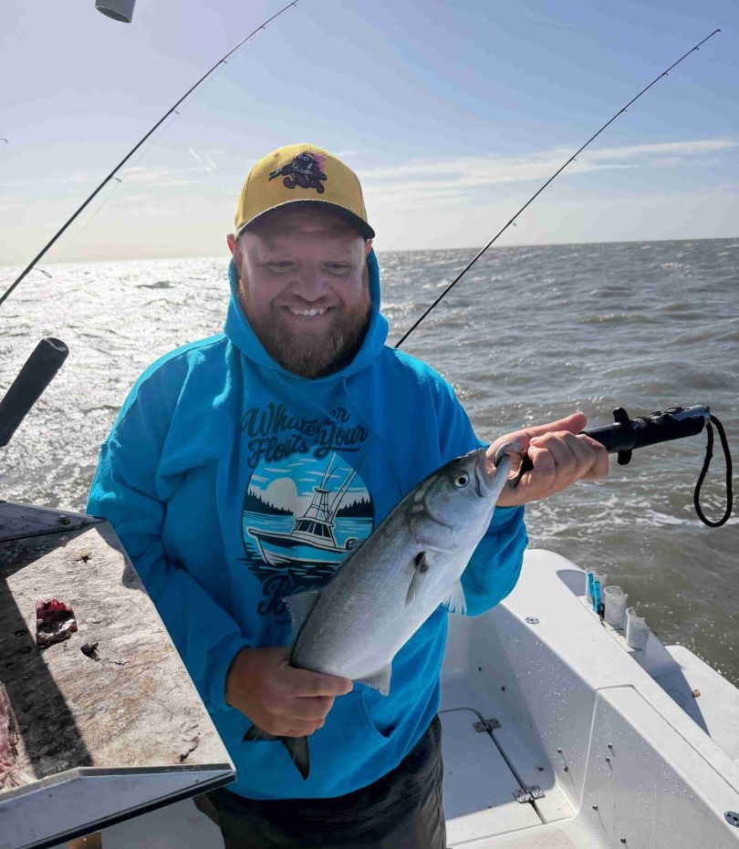 Smile over his bluefish catch -Manteo, NC.