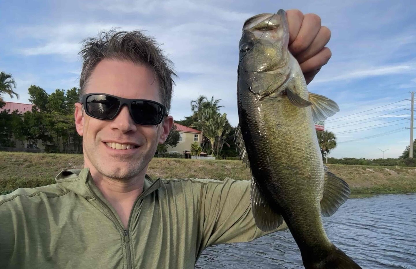 South Florida freshwater fishing in Delray Beach with clear canals, big bass, and consistent action.