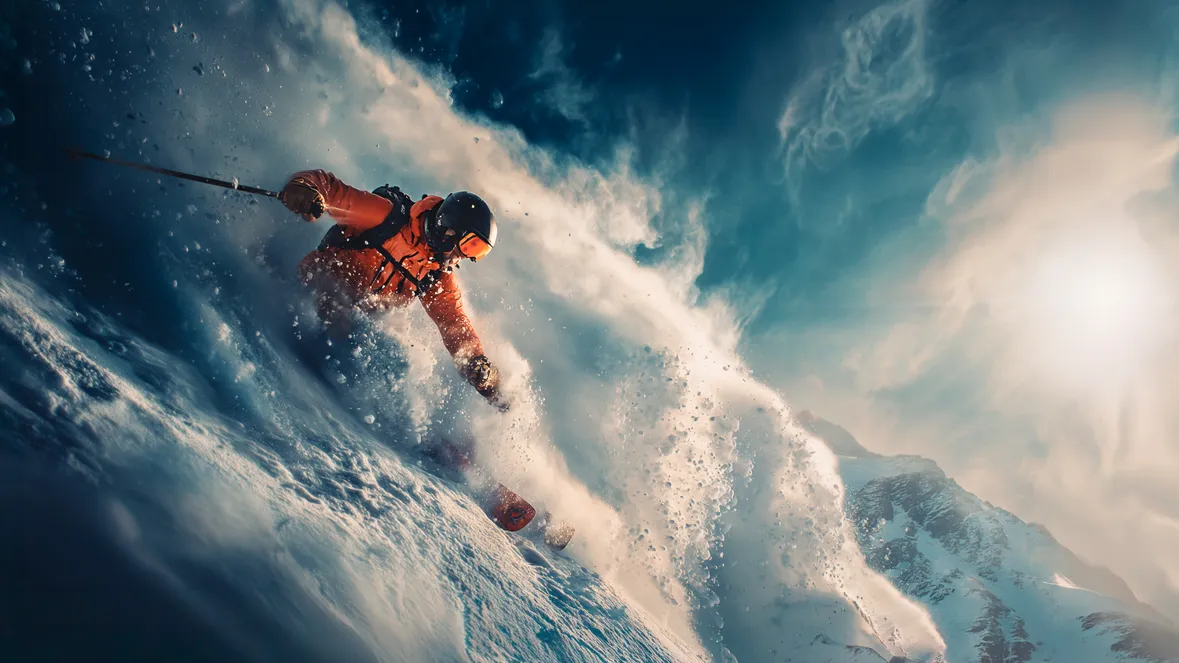 skiing