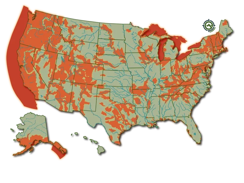 Rainbow Trout United States Fishing Heatmap