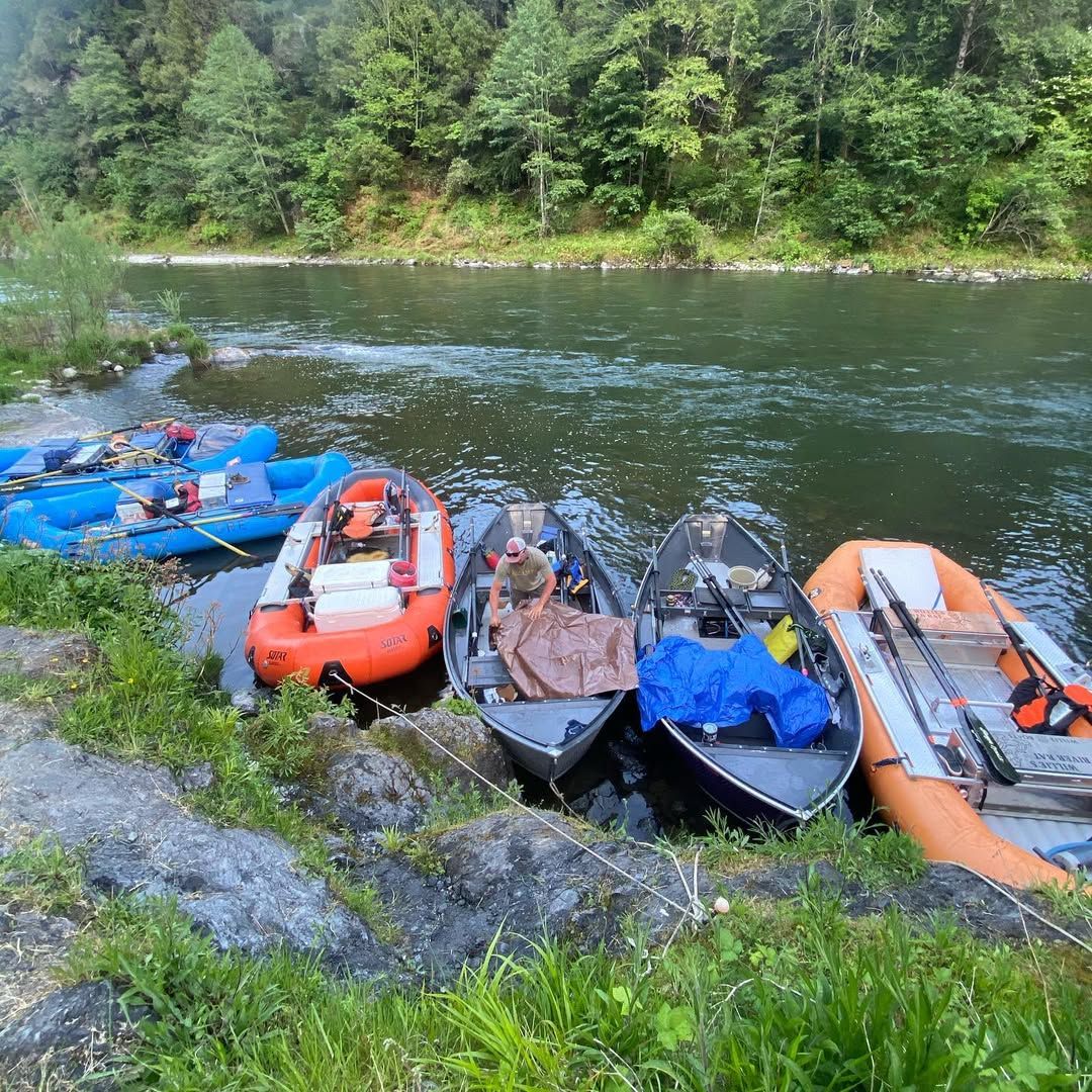 Family Salmon Fishing on Rogue River, Oregon