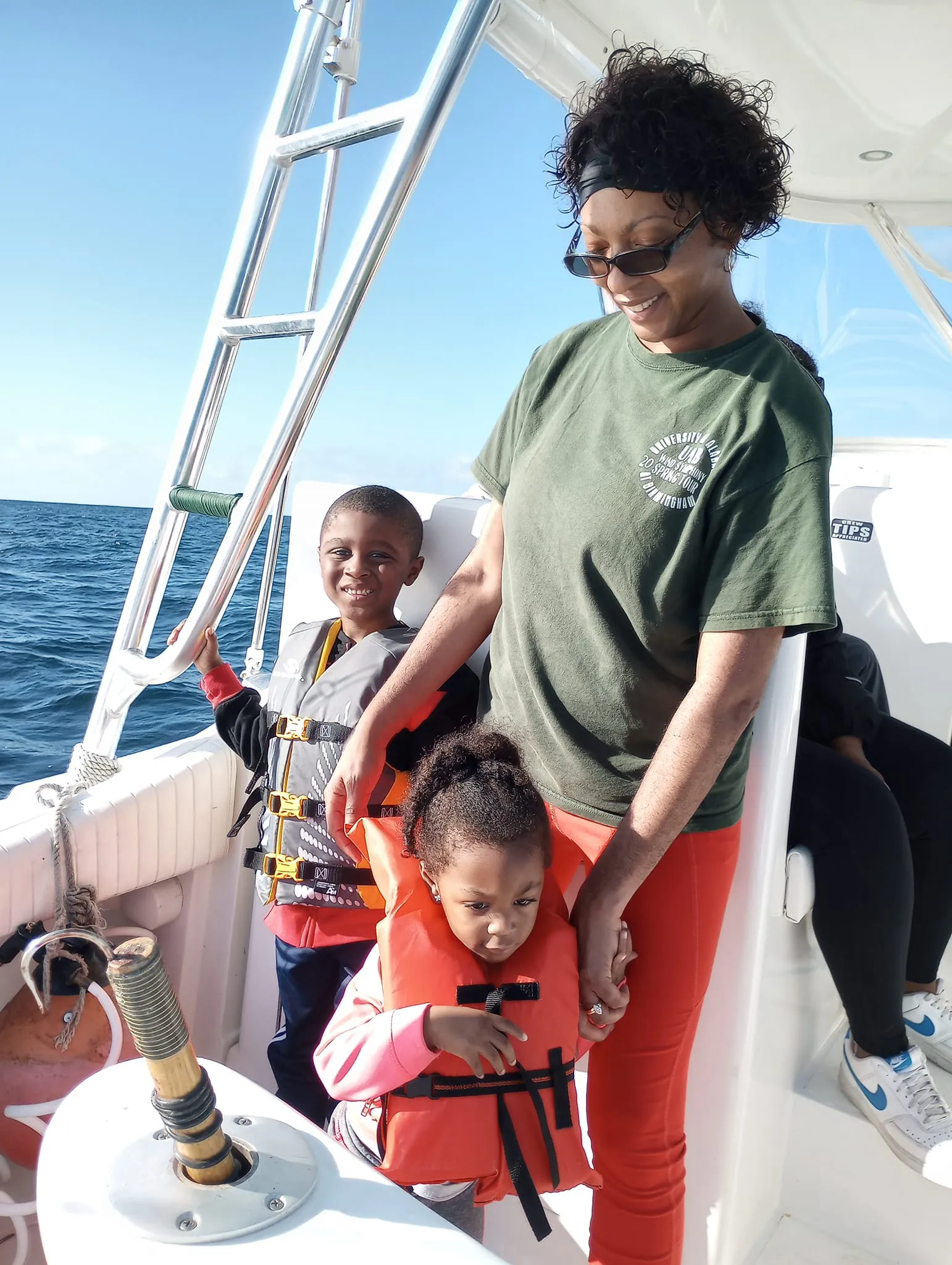 Charter boat underway